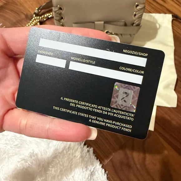 Fendi Beige Crossbody Bag with Gold Accents Crossbody Bags